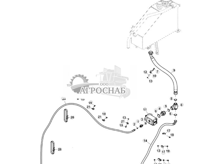 Насос и шланг мотовила без соломоразбрасывателя, Tier 2 - ST832214 923.jpg